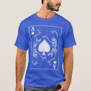 T-shirt Goth Punk Ace Of Spents d Gambler Squelette Vintag