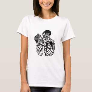T-shirt goth squelette amoureux valentines