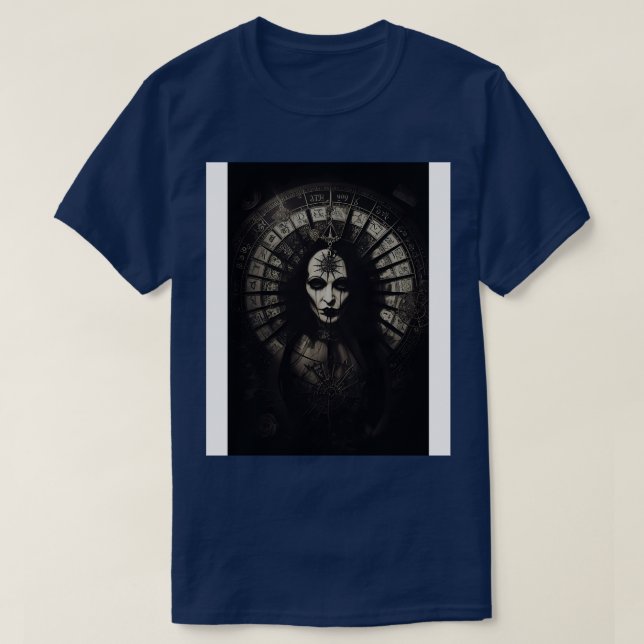 T-shirt Goth Style Tarot sinistre Roue de Fortune 2 (Design devant)