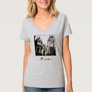 T-shirt 'Gothic' Dames à col V