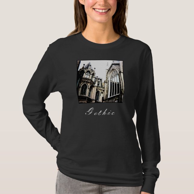 T-shirt 'Gothic' Dames à manches longues (Devant)