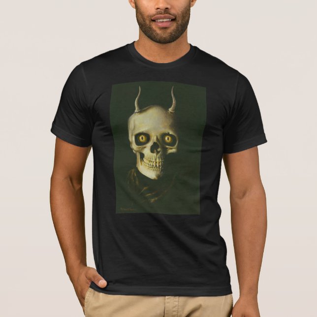 T-shirt Gothic Devil Skull Mens (Devant)