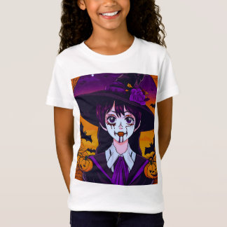 T-Shirt Gothique Anime Witch Halloween Art