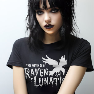 T-shirt Gothique Cuisine Corbeau Lunatique Goth Sorcière