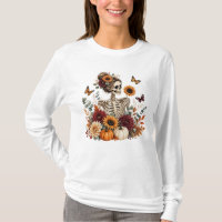 Gothique Floral Squelette Automne Halloween