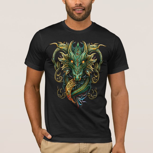 T-shirt Gothique Gardien Mystic Dragon (Devant)