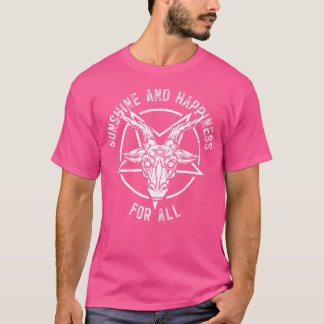 T-shirt Gothique Métal Lourd Dark Rock Sunshine Et Happy