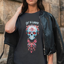 Gothique personnalisé bleu rose Halloween Crâne à