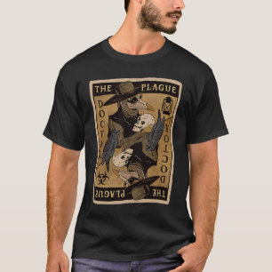T-shirt Gothique Steampunk Plague Docteur Carte Tarot pour