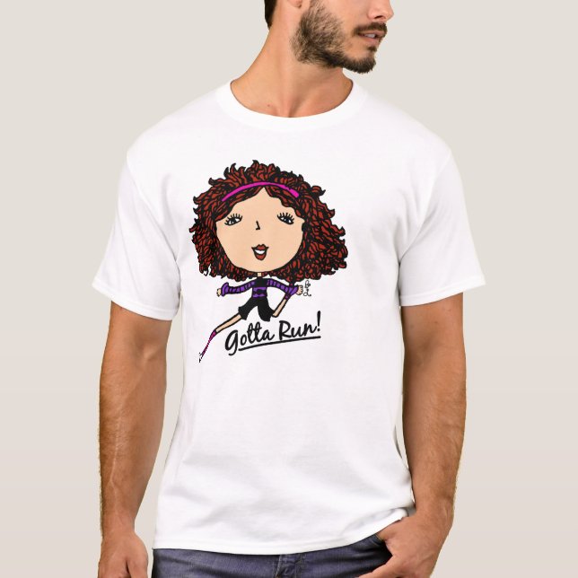 T-shirt Gotta Run Go Girl Original (Devant)