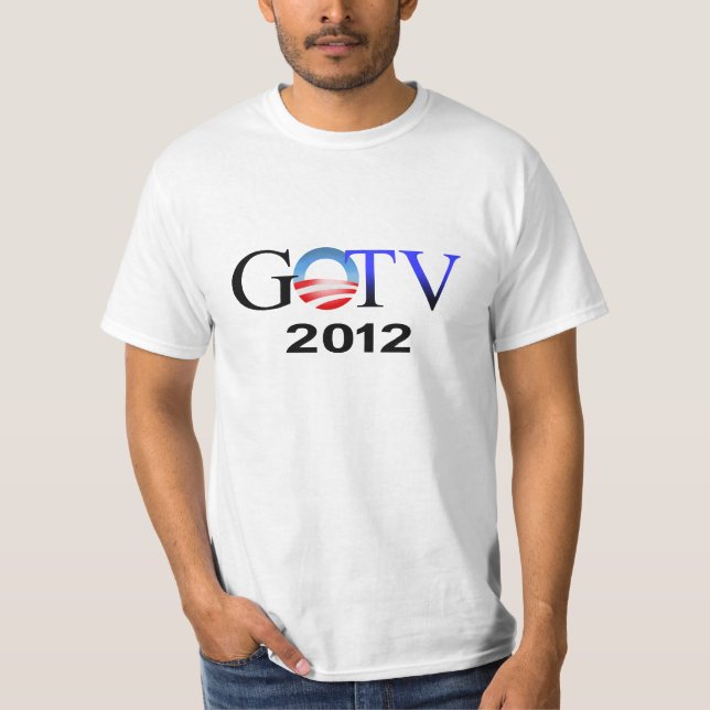 T-shirt GOTV Sortez du vote pour Obama 2012 (Devant)