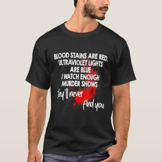 T-shirt Gouffre De Sang Ils Ne Vous Trouveront Jamais Poèm