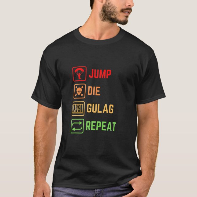 T-shirt Goulag Warzone Gamer Call King Straight (Devant)