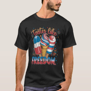 T-shirt Goûts Comme Liberté Drôle Popsicle 4 juillet Ame