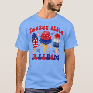 T-shirt Goûts Comme Libre Funny Popsicle 4 juillet Rouge W