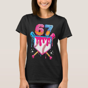 T-shirt Goutte de baseball numéro 67 joueur ou 67e anniver