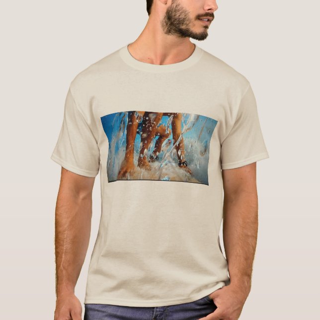 T-shirt gouttes d'eau de surf (Devant)