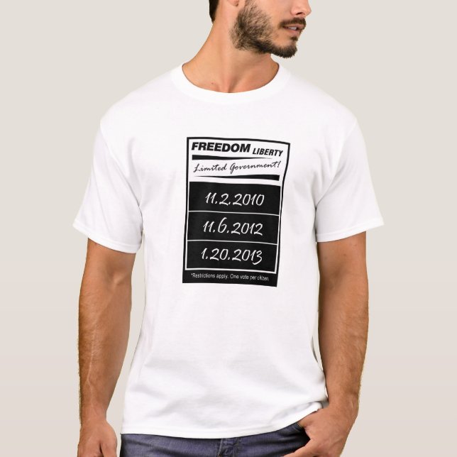 T-shirt Gouvernement limité de liberté de liberté (Devant)