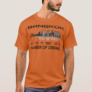 T-shirt Gps Coordonner Bangkok Skyline Dream City 1