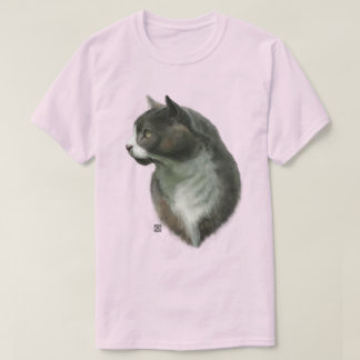 T-shirt Grå Katt T Shirt