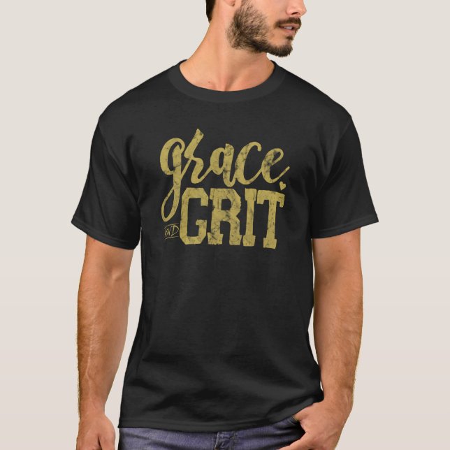 T-shirt Grace And Grit Saying (Devant)