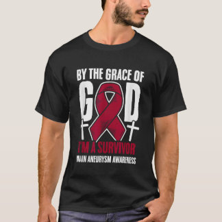 T-shirt Grace De Dieu Burgundy Ruban Aortique Cerveau Aneu