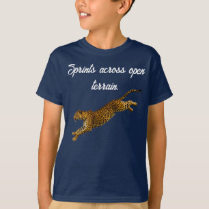 T-shirt Grâce en Mouvement : Le Léopard en Course