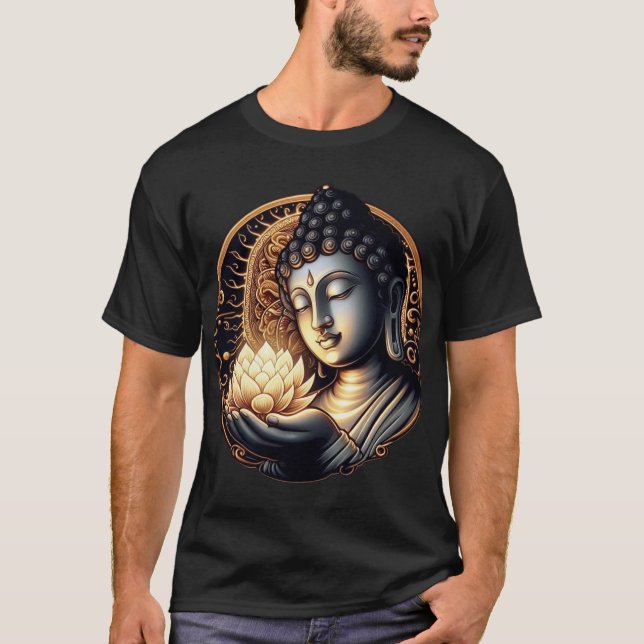 T-shirt "Grâce éternelle : Bouddha avec Lotus Sacré" (Devant)