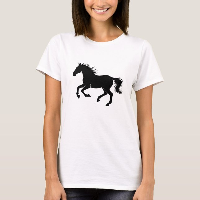 T-shirt Graceful Horse Silhouette en motion (Devant)