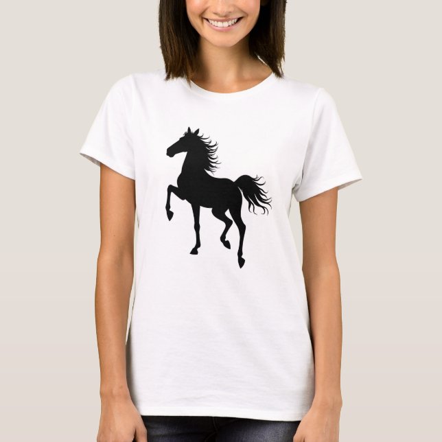 T-shirt Graceful Horse Silhouette en motion (Devant)