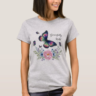 T-shirt 'Gracefully Wild'- dgn by Maaya Prints, Women's