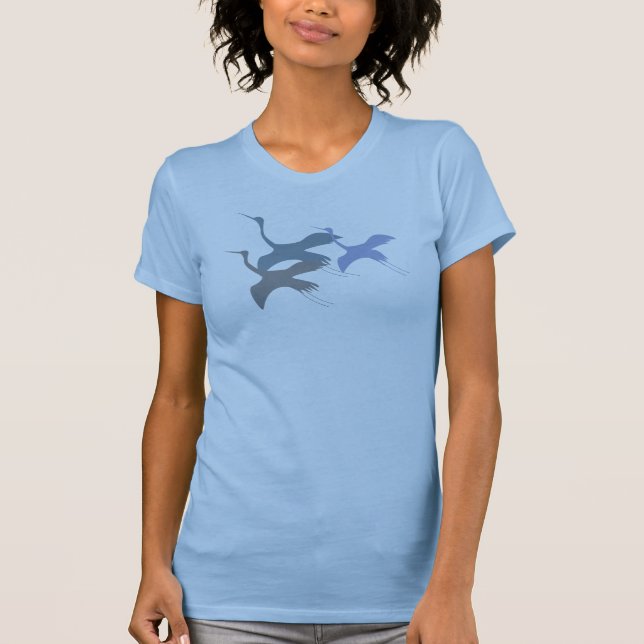 T-shirt Gracieuses grues blanches (Devant)