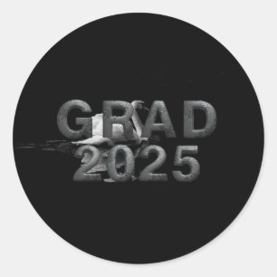 T-SHIRT Grad 2025 Runder Aufkleber