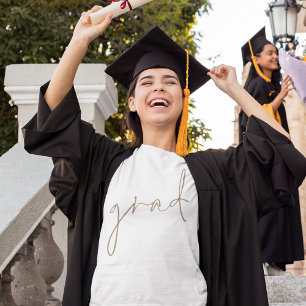 T-shirt Grad minimaliste Gold Script Grad