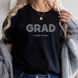 T-shirt Grad   Texte de style Disco Cool pour les diplômés