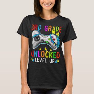 T-shirt Grade 3 Unlocked Level Up Gamer Back To School 3rd