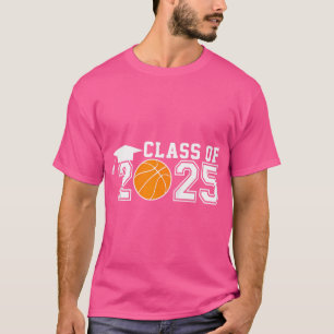T-shirt Graduate Classe Senior De 2025 Joueur De Basketbal