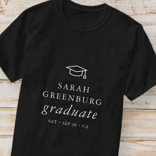 T-shirt Graduate Moderne Minimaliste Simple Chic Graduatio
