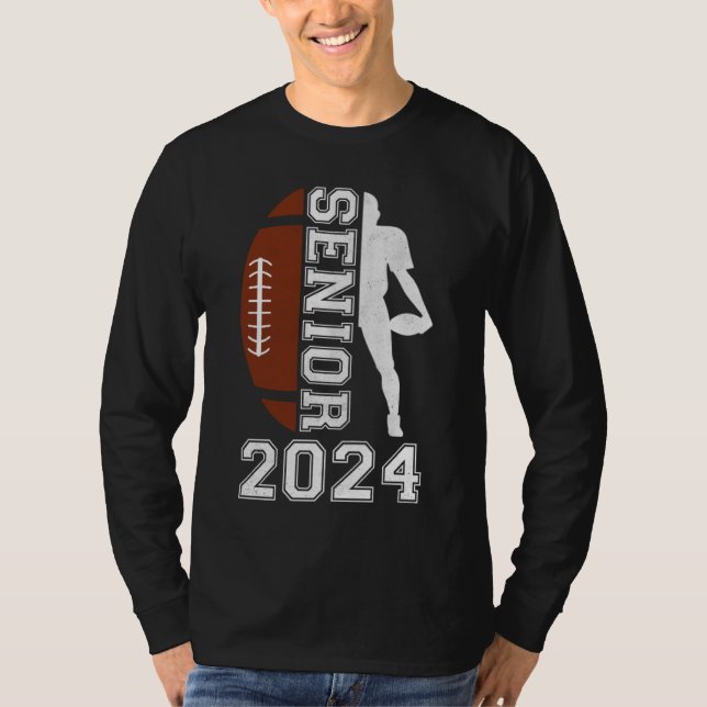 T-shirt Graduate Senior Class 2024 Graduation American Foo (Devant)