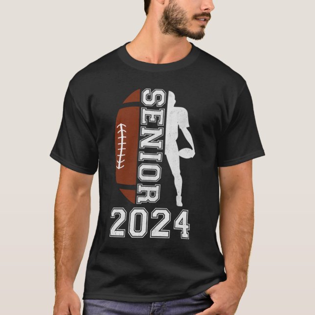 T-shirt Graduate Senior Class 2024 Graduation American Foo (Devant)