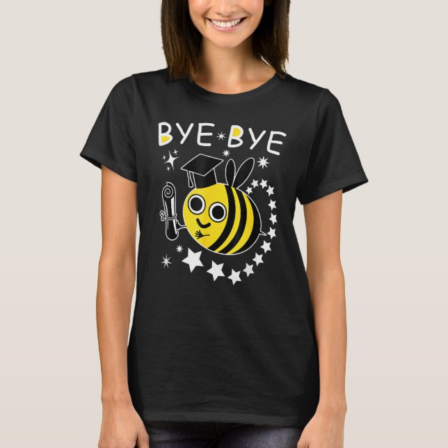 T-shirt Graduation 2023 Bye Bye Bee  Outfit Motifs School  (Devant)
