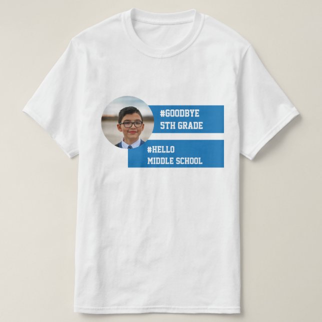 T-shirt Graduation 5e année Funny Promotion Texte Message (Design devant)