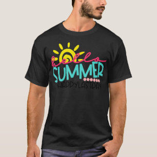 T-shirt Graduation Bonjour Été Joyeux Jour Dernier Enfants