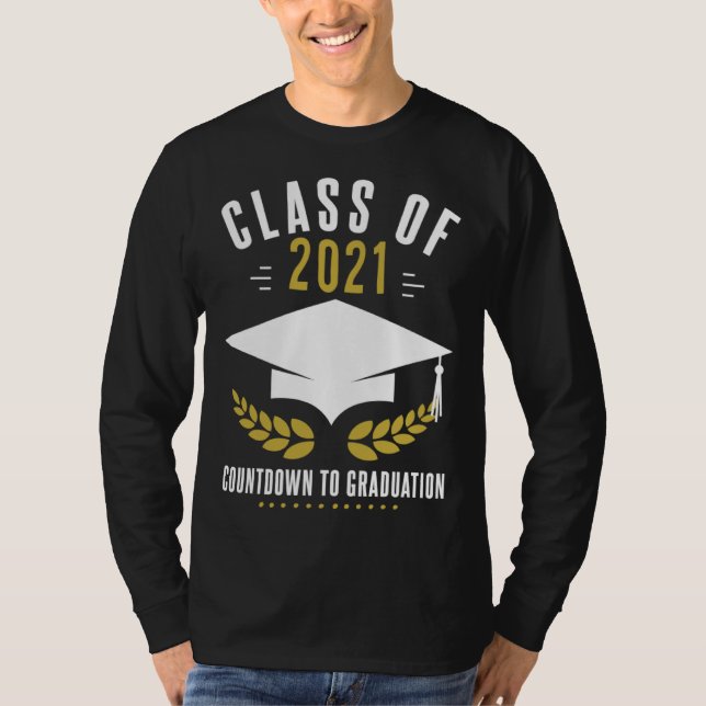 T-shirt Graduation Countdown Senior 2021 (Devant)