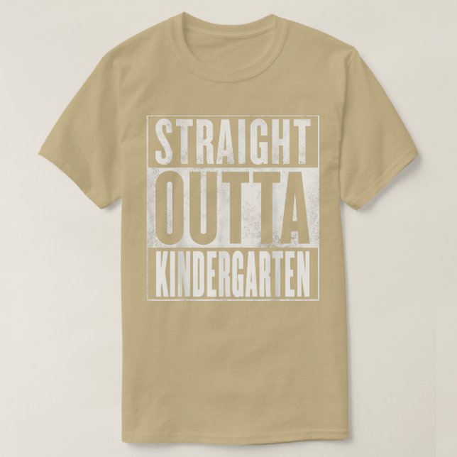 T-shirt Graduation de la maternelle - Droit devant la mate (Design devant)