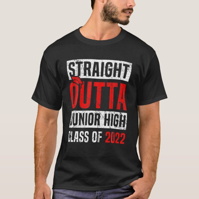 T-shirt Graduation Droit En Dehors Junior Haute Classe De  (Devant)