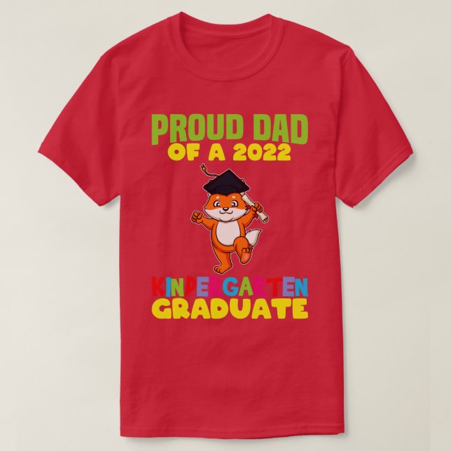 T-shirt Graduation Fier Papa 2022 Maternelle 12 Diplôme (Design devant)