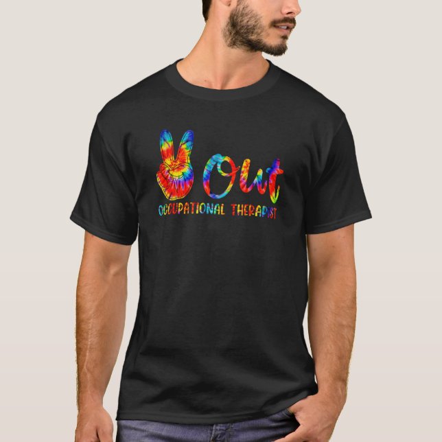 T-shirt Graduation Peace Sign Out Occupational Therapist L (Devant)