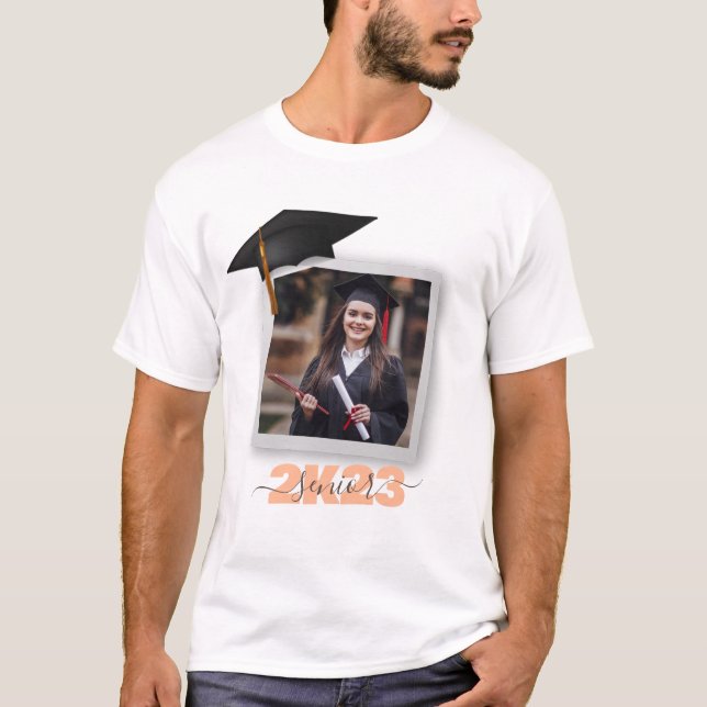 T-shirt Graduation Photo 2K Frame Senior Party (Devant)