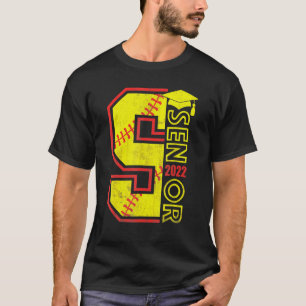 T-shirt Graduation Senior Class 2022 Graduate Softball Pla